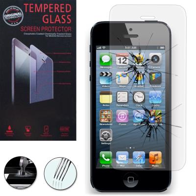 Film Vitre verre Trempé de protection d'écran pour Apple iPhone 5/ 5S/ SE - TRANSPARENT