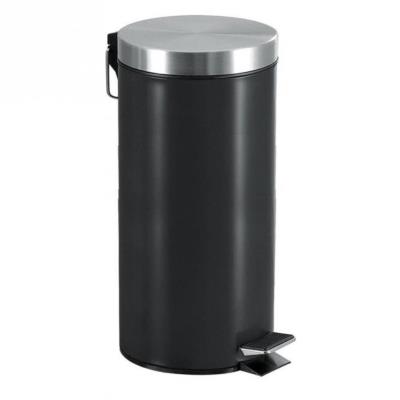 Poubelle 30L métal noir