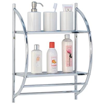 Mondex inx427-00 etagère murale pour salle de bain avec 2 tablettes métal chromé 22 x 39,5 x 54,5 cm