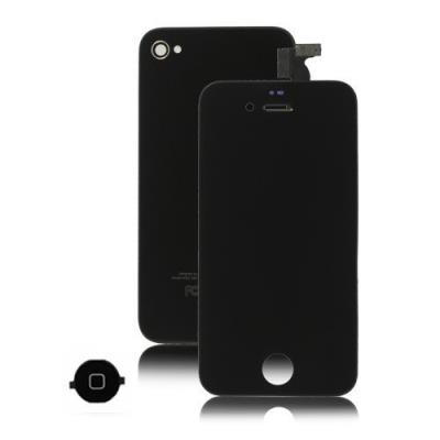 Kit Complet Vitre Tactile Avant + Ecran Lcd Retina iPhone 4 Noir + Arrière