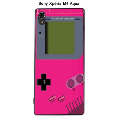 Coque Sony Xpéria M4 Aqua - Game Boy Rose Intense