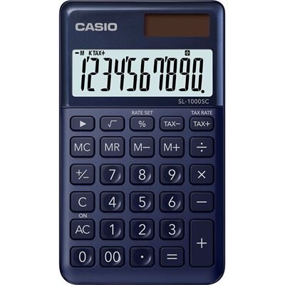 Casio SL 1000 SC NY Calculatrice de poche Bleu Marine