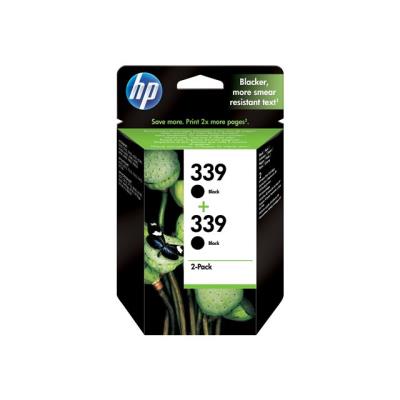 HP 339 Twin Pack - 2 - zwart - origineel - inktcartridge