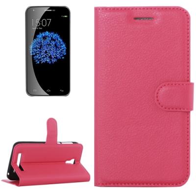 Doogee Valencia 2 Y100 PRO Coque housse Cuir PU Magenta Texture Litchi