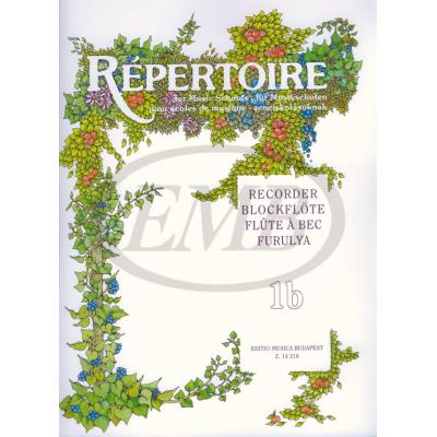 Partitions classique EMB (Editio Musica Budapest) REPERTOIRE FOR MUSIC SCHOOLS - RECORDER VOL1B - RECORDER SOLO Flûte traversière