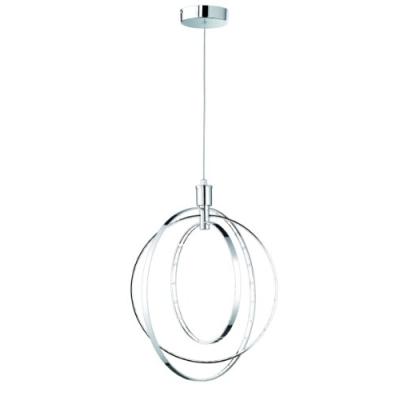 Reality Leuchten R32703106 Lustre Led 17 W 850 Lm 3000 K Avec 2 Anneaux Intérieurs Réglables Ø 3037 Cm Et 1 Anneau Extérieur Ø
