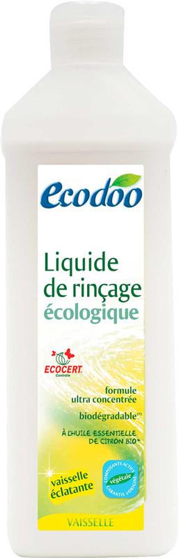 Ecodoo - Liquide de rinçage pour lave-vaisselle, citron bio, 500 ml