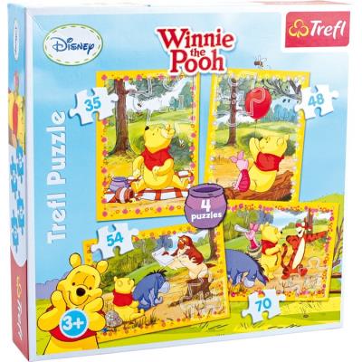 Puzzle Winnie l'Ourson Luc 4 en 1