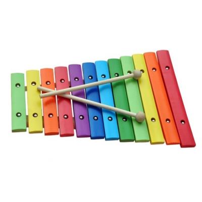 Xylophone jouet 12 tons bois color&eacute: