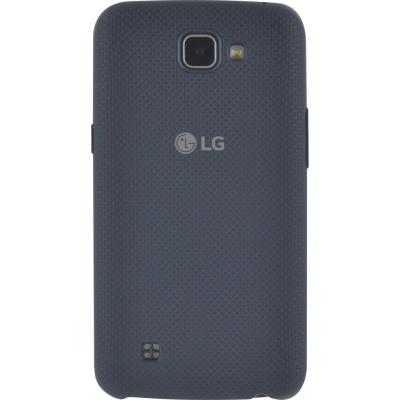 LG Snap On Case CSV-170 - Achterzijde behuizing voor mobiele telefoon - polyurethaan, polycarbonaat - zwart - voor LG K4