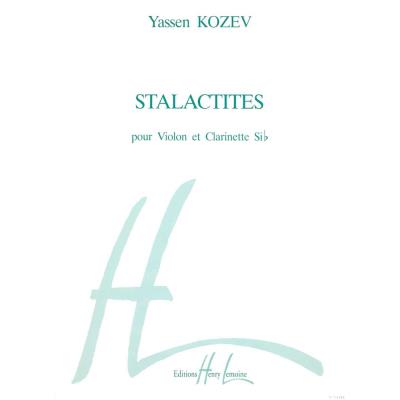 Partitions classique LEMOINE KOZEV YASSEN - STALACTITES - VIOLON, CLARINETTE Musique de chambre