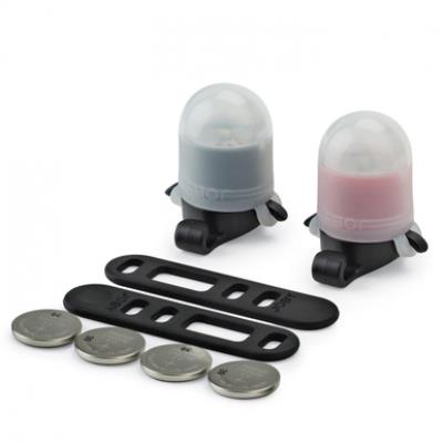 Deux LED et montures Joby pour vélo - avant et arrière