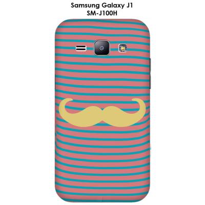 Coque Samsung Galaxy J1 - SM-J100H Marinière Moustache - 3 Custard