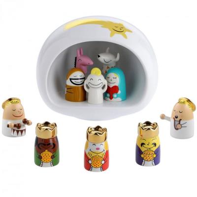 Alessi - Crêche Presepe Blanche et ses 10 figurines AMGI10SET