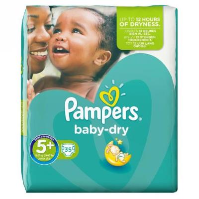 PAMPERS Baby Dry Taille 5+ (Junior+) 13 a 27 kg co