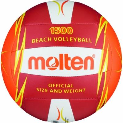 Molten v5b1500-ro ballon de beach-volley multicolore rot weiß orange 5
