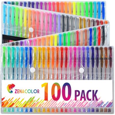 14€02 sur 100 stylos gel de couleur - Feutres - Coloriage Adultes