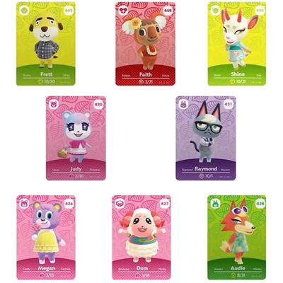 [Série 5] 401/448 Mini Amiibo Cartes pour Animal Crossing Série 5 FONGWAN Compatible avec Nintendo Switch - 48pcs (3*2.2cm)