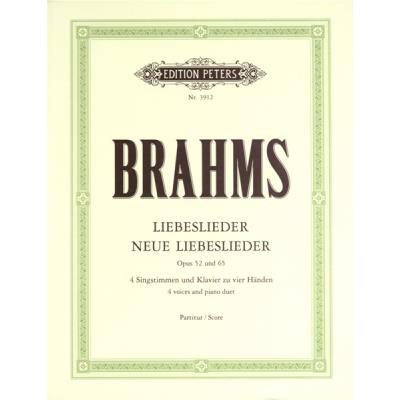 Partitions classique EDITION PETERS BRAHMS JOHANNES - LIEBESLIEDER AND NEW LIEBESLIEDER WALTZES QUARTETS, IN 3 VOLUMES, VOL.2 - MIXED CH Choeur et ensemble vocal