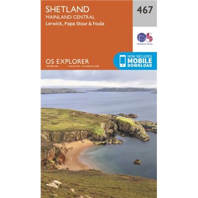 Os Explorer Map (467) Shetland - Mainland Central (Map)