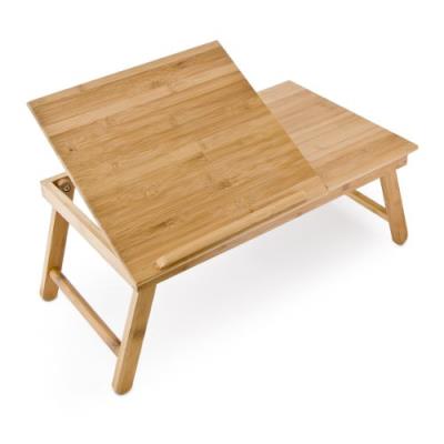 Relaxdays 10016734 table pliante avec tiroir bambou 55 x 33 x 24 cm