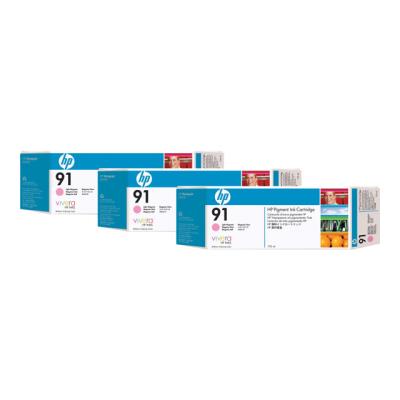 HP 91 3-ink Multipack - 3 - lichtmagenta - origineel - inktcartridge