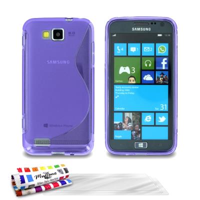 Coque Souple ORIGINALE Ultra Fine Violet , Le S, Premium de MUZZANO pour SAMSUNG I8370 + 3 Protections Ecran , UltraClear, Pour SAMSUNG I8370