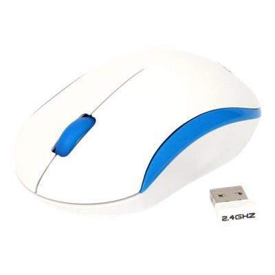 OMEGA OM-418 - muis - 2.4 GHz - wit, blauw