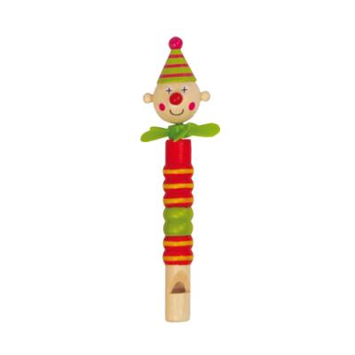 Flûte clown en bois à coulisse rouge et verte Xavier