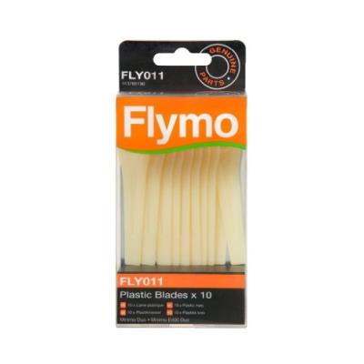 Flymo Fly011 Lot De 10 Lames De Tondeuse En Plastique Pour Minimo Duo/E400 Duo