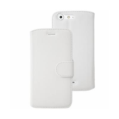 Etui folio Luxe en simili cuir pour Wiko Stairway Blanc