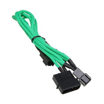 Bitfenix - Alchemy Green - Cordon d'alimentation gainé - Molex vers 3x 3 pins - 20 cm (coloris vert)