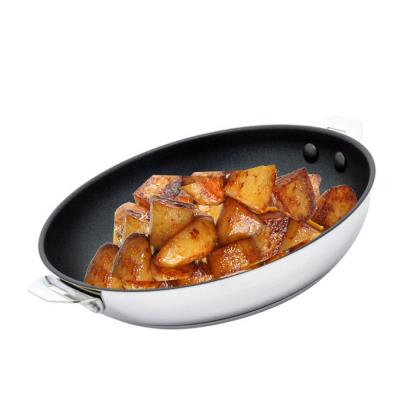 Aubecq - Lot de 2 poêles 20 cm inox Plug and Play