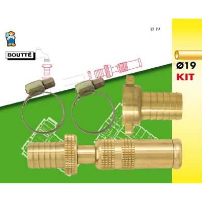 BOUTTÉ - Kit d'arrosage 3 pièces pour tuyau Ø19