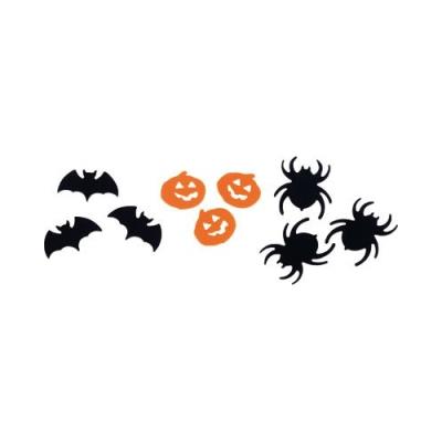 Confettis de table ''Halloween'' noirs et oranges
