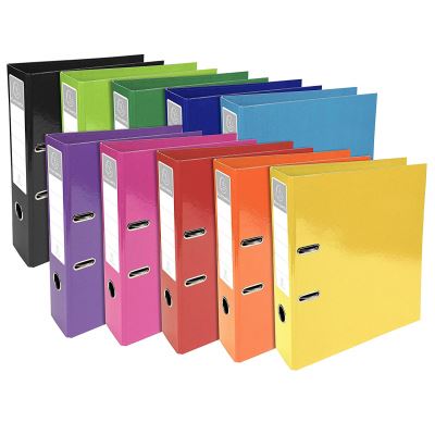 Exaclair Porte-vues 53629e A4 70 mm Iderama Prem 'touch Dos classeur à levier – Couleurs assorties (Lot de 10)