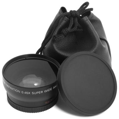 Objectif macro +pochette-housse noire pour Nikon