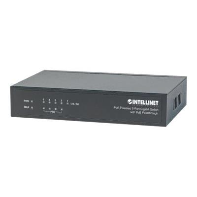 Intellinet PoE-Powered 5-Port Gigabit Switch with PoE Passthrough - switch - 5 poorten