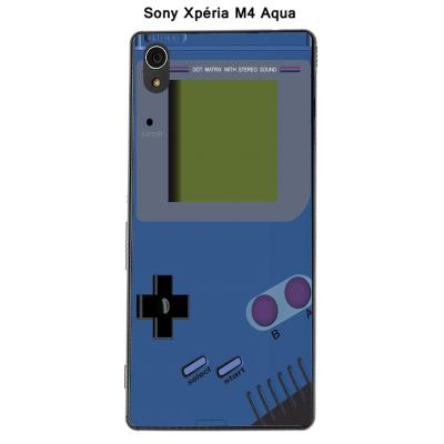 Coque Sony Xpéria M4 Aqua - Game Boy Classic Blue