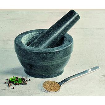 Compra JADE TEMPLE Mortero de Piedra con Maja, Granito Macizo con 14 cm de diáme Compra JADE TEMPLE Mortero de Piedra con Maja, Granito Macizo con 14 cm de diáme