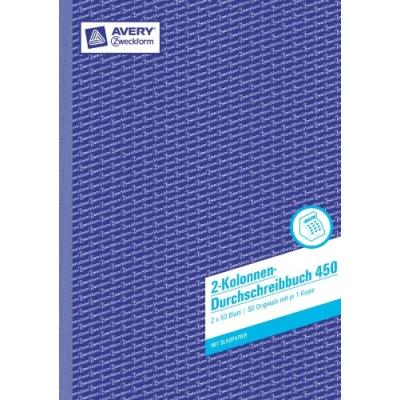 Avery zweckform formularbuch 2 kolonnen-durchschreibbuch 450