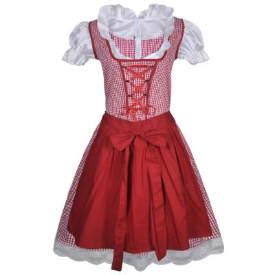 vidaXL Dirndl jurk Oktoberfest met schort rood S/M