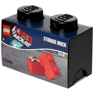 Boite de rangement LEGO Storage - 2 plots Noir - LEGO Movie