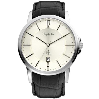 Montre Orphelia Général-132-6708-84 en Cuir Noir
