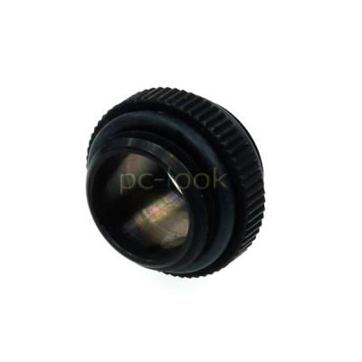 Pièce Métal de Couplage - 2x Filetage 1/4'' Mâle - Noir Mat