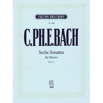 Partitions classique EDITION BREITKOPF BACH CARL PHILIPP EMANUEL - DIE 6 SAMMLUNGEN, HEFT 1 WQ 55 - PIANO Piano