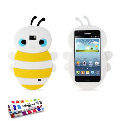 Coque souple Blanc , Abeille, ORIGINALE de MUZZANO pour SAMSUNG GALAXY S2