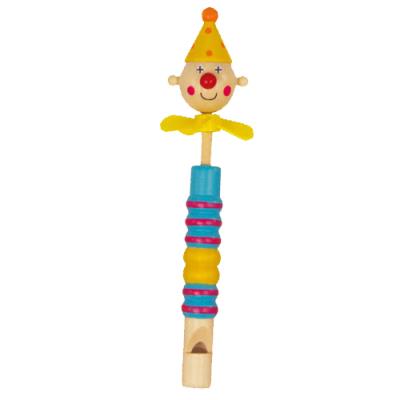 Flûte clown en bois à coulisse jaune et bleue Xavier