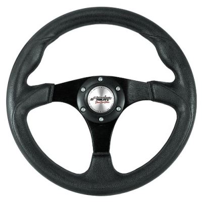 Simoni Racing Spa BPU320N Volant de Voiture Sportif Faux Leather, Noir