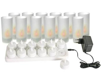 Velleman - Ensemble de 12 Bougies Rechargeables à LED